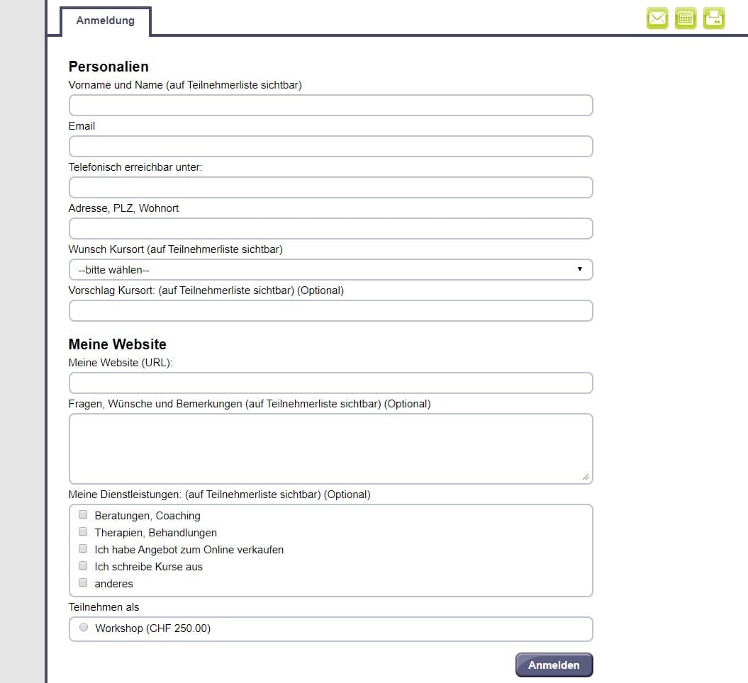 Zwischentitel im Frontend